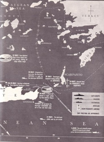 Battle of Crete map