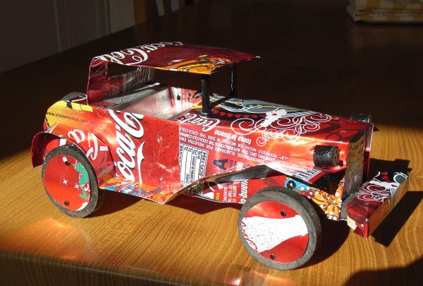Cuban model car made from Coke cans