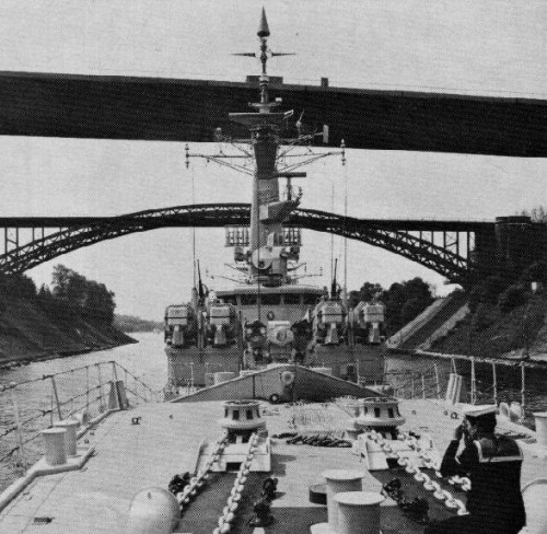 HMS Minerva in the Kiel Canal
