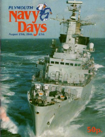 Front cover of Plymouth Navy Days brochure 1984