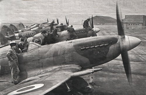 Spitfires being prepared for action