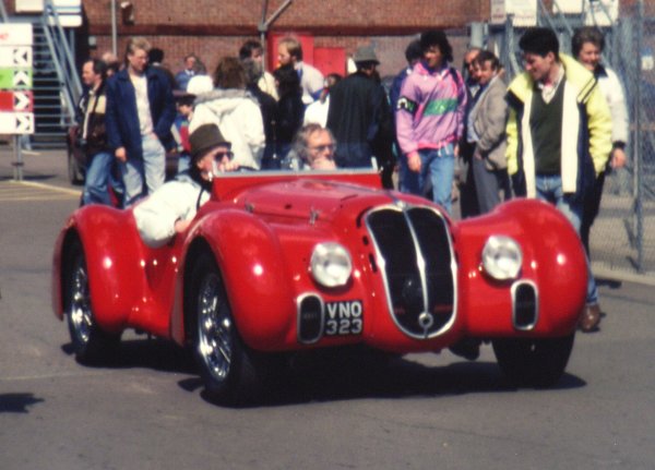 1950s Alfa Romeo open top sports car seen in 1980s